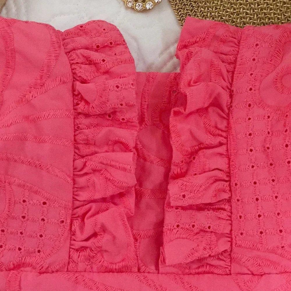 Lilly Pulitzer Frankie Dress in Pink Salmon - Picture 8 of 16